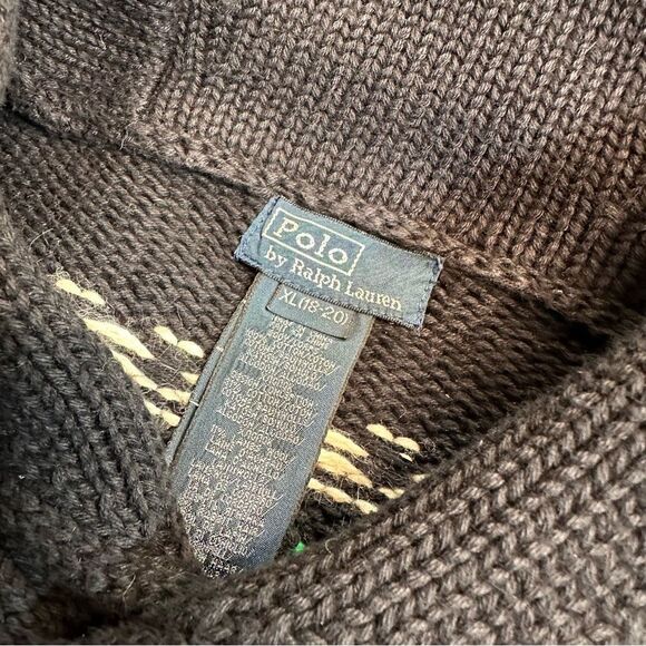 Polo Ralph Lauren Unisex Multi Geometric Shawl Collar Apres Ski Sweater - Picture 6 of 16